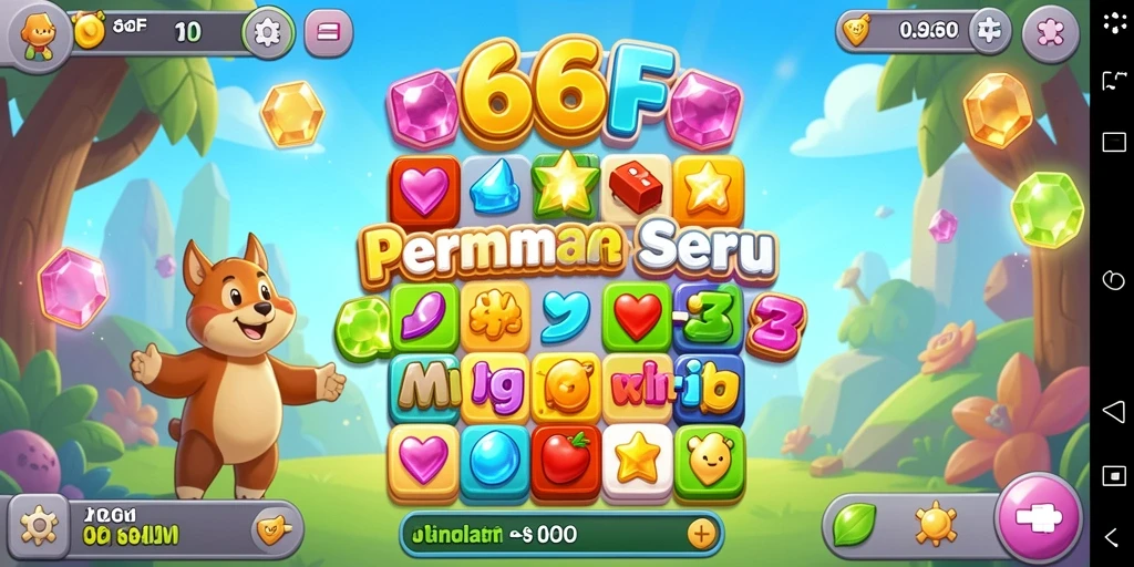Tampilan gameplay menakjubkan di 666F dengan elemen Match-3.
