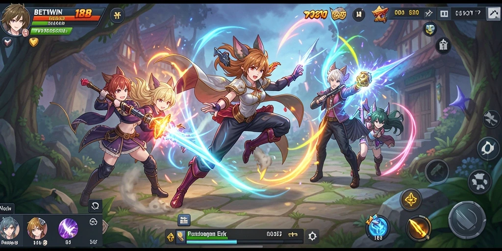 Screenshot menunjukkan gameplay petualangan dalam dunia anime BETWIN188.