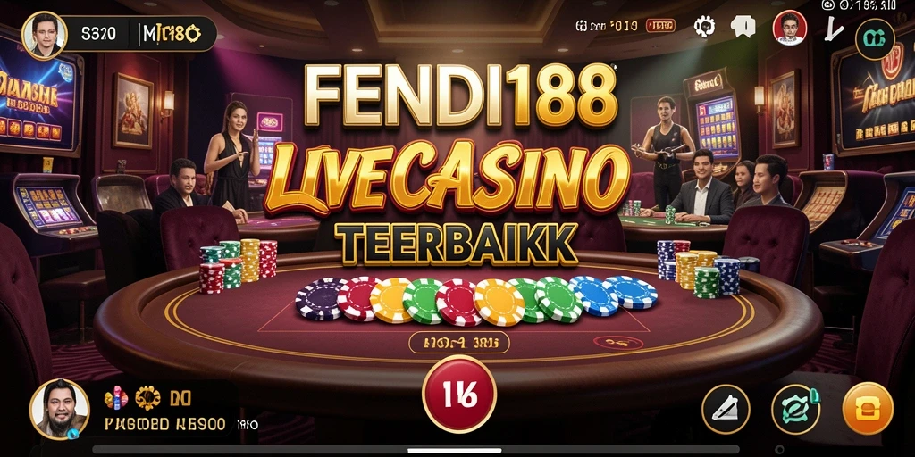 Tampilan permainan FENDI188 yang interaktif dengan dealer langsung.