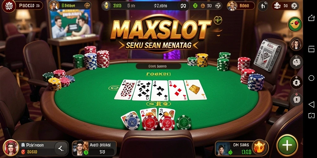Screenshot utama gameplay Poker di MAXSLOT yang seru dan menegangkan.
